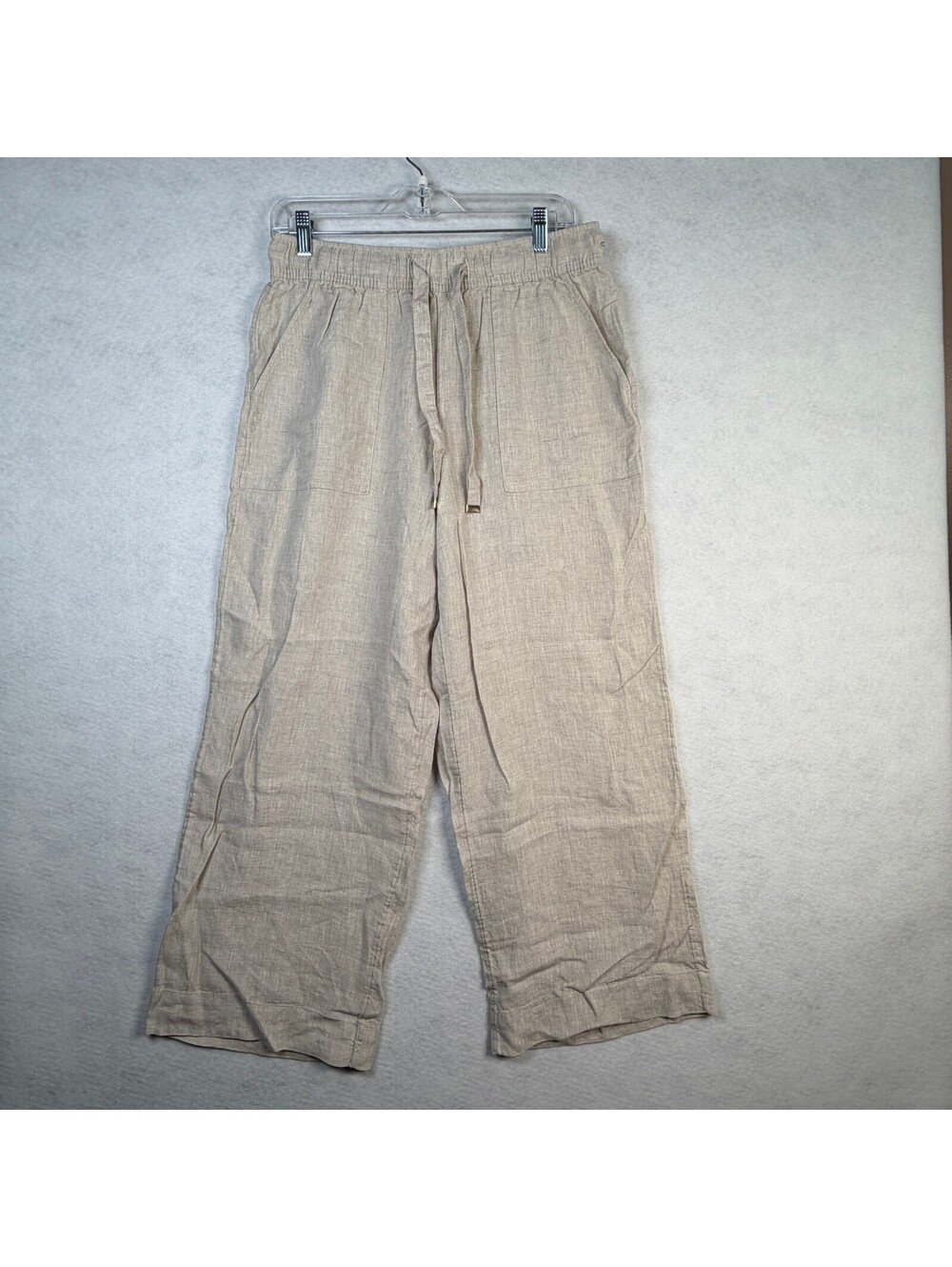 NWT Joie High Rise Wide Leg Beige Neutral Linen Pants Size M